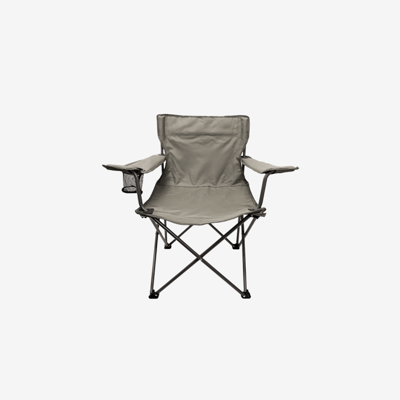 Solid og let campingstol med kulfiberstel